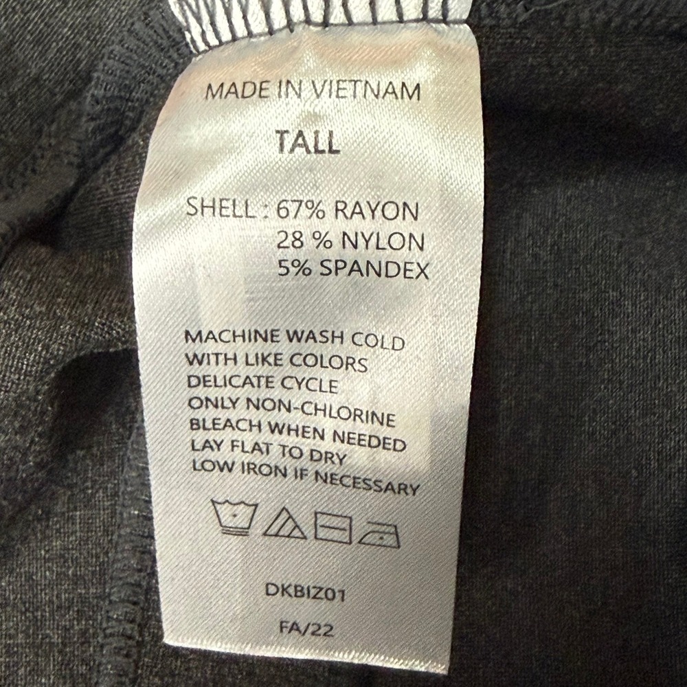 Quince Pants Women Large Tall Grey Ultra Stretch Ponte Straight Leg Charcoal NWT - Picture 8 of 15